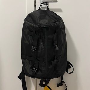 Bench black backpack with yellow waterproof cover built in